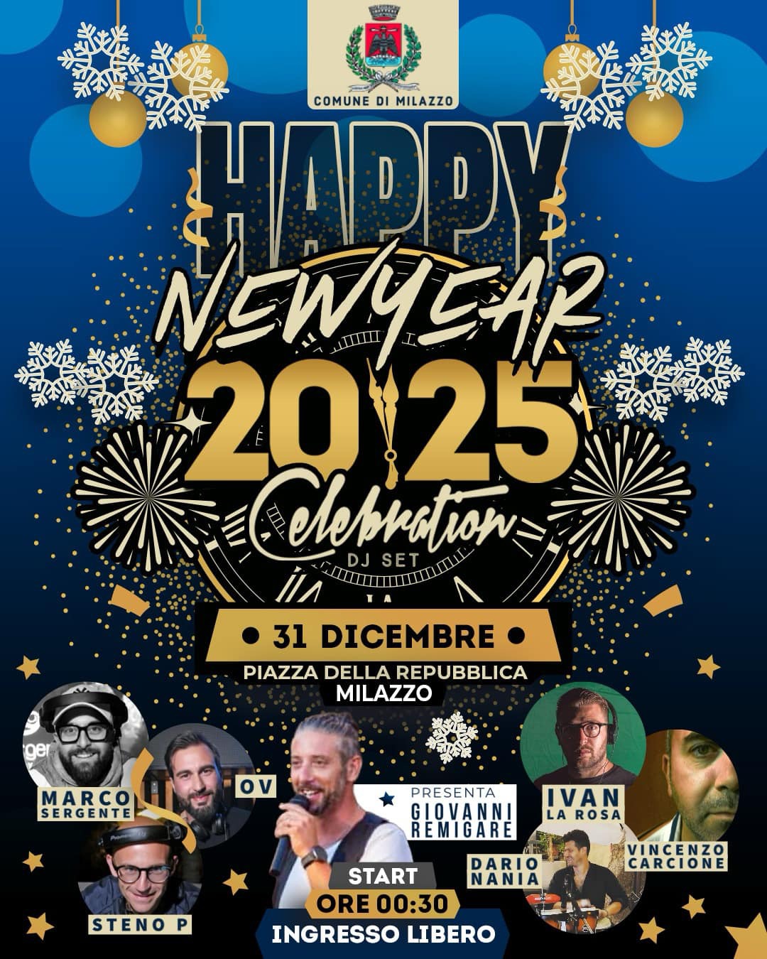 Happy New Year 2025 – DJ SET a Milazzo, Capodanno in piazza